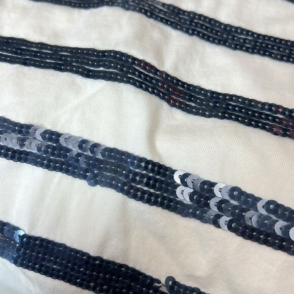 J. Crew Factory CG023 Striped Sequin Long-sleeve Tee NWT size S - Picture 5 of 7